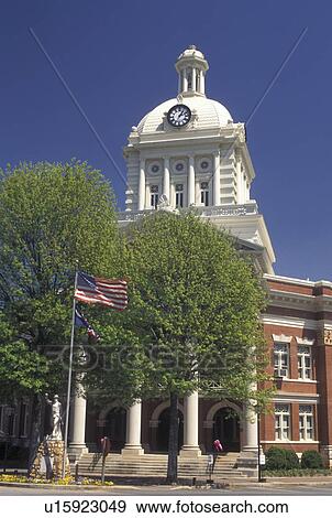 Stock Photo -  GA, Madison, Georgia, Morgan County Courthouse in downtown Madison.. Fotosearch
