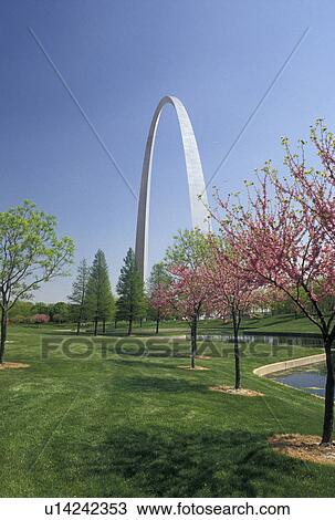 Gateway Arch, St. Louis, MO, Missouri, The Gateway Arch, Jefferson National Expansion Memorial, in Saint Louis in the spring. Gateway to the West. View Large Photo Image Stock Image - Gateway Arch, St. Louis, MO, Missouri, The Gateway Arch, Jefferson National Expansion Memorial, in Saint Louis in the spring. Gateway to the West.. Fotosearch
