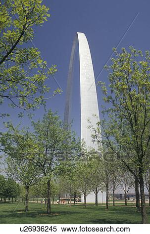 Gateway Arch, St. Louis, MO, Missouri, The Gateway Arch, Jefferson National Expansion Memorial, in Saint Louis in the spring. Gateway to the West. View Large Photo Image Stock Photography - Gateway Arch, St. Louis, MO, Missouri, The Gateway Arch, Jefferson National Expansion Memorial, in Saint Louis in the spring. Gateway to the West.. Fotosearch
