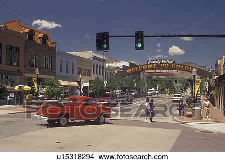 Golden, CO, Colorado, Washington Avenue in downtown Golden. View Large Photo Image Picture - Golden, CO, Colorado, Washington Avenue in downtown Golden.. Fotosearch