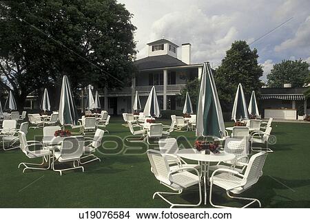 golf club, Augusta, GA, Georgia, The Masters, Outdoor restaurant at the Augusta Country Club in Augusta. View Large Photo Image Picture - golf club, Augusta, GA, Georgia, The Masters, Outdoor restaurant at the Augusta Country Club in Augusta.. Fotosearch