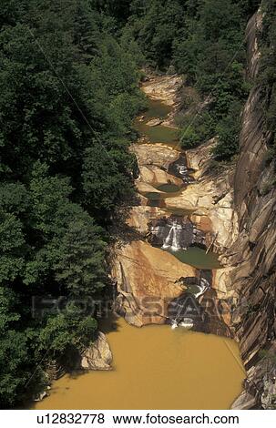 gorge, waterfall, Chattahoochee National Forest, GA, Georgia, Tallulah Falls at Tallulah Gorge in the Chattahoochee National Forest in North Georgia. View Large Photo Image Stock Photo - gorge, waterfall, Chattahoochee National Forest, GA, Georgia, Tallulah Falls at Tallulah Gorge in the Chattahoochee National Forest in North Georgia.. Fotosearch