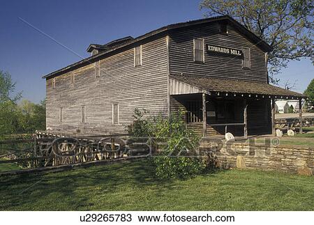 grist mill, Branson, MO, Missouri, Edwards Mill a water-powered mill on the campus of the College of the Ozarks in Branson. View Large Photo Image Stock Image - grist mill, Branson, MO, Missouri, Edwards Mill a water-powered mill on the campus of the College of the Ozarks in Branson.. Fotosearch