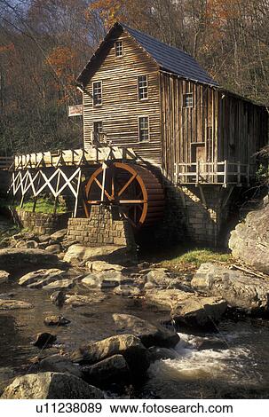grist mill, WV, Babcock State Park, West Virginia, Glade Creek Grist Mill along Glade Creek Babcock State Park in autumn. View Large Photo Image Stock Photo - grist mill, WV, Babcock State Park, West Virginia, Glade Creek Grist Mill along Glade Creek Babcock State Park in autumn.. Fotosearch
