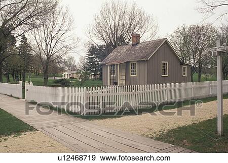 Herbert Hoover, West Branch, IA, Iowa, Hoover's birthplace Cottage at the Herbert Hoover National Historic Site in West Branch. View Large Photo Image Stock Photo - Herbert Hoover, West Branch, IA, Iowa, Hoover's birthplace Cottage at the Herbert Hoover National Historic Site in West Branch.. Fotosearch