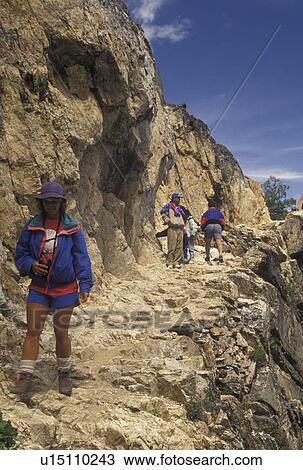 Stock Photo of hiking Grand Teton National Park WY 