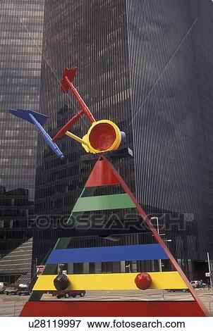 Houston, TX, Texas, Colorful Miro sculpture at Pennzoil Place in downtown Houston. View Large Photo Image Stock Photo - Houston, TX, Texas, Colorful Miro sculpture at Pennzoil Place in downtown Houston.. Fotosearch