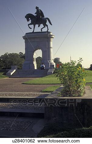 Houston, TX, Texas, Equestrian statue of General Sam Houston stands at the entrance to Hermann Park in Houston. View Large Photo Image Stock Image - Houston, TX, Texas, Equestrian statue of General Sam Houston stands at the entrance to Hermann Park in Houston.. Fotosearch