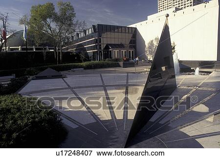 Stock Photo -  Houston, TX, Texas, Large sundial outside the Houston Museum of Natural Science at Hermann Park in Houston.. Fotosearch