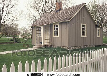 IA, West Branch, Iowa, Hoover's birthplace Cottage at the Herbert Hoover National Historic Site in West Branch. View Large Photo Image Stock Image - IA, West Branch, Iowa, Hoover's birthplace Cottage at the Herbert Hoover National Historic Site in West Branch.. Fotosearch