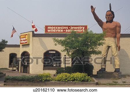 indian, Bemidji, MN, Minnesota, Tall American Indian statue outside the Morell's Chippewa Trading Post in Bemidji. View Large Photo Image Stock Image - indian, Bemidji, MN, Minnesota, Tall American Indian statue outside the Morell's Chippewa Trading Post in Bemidji.. Fotosearch