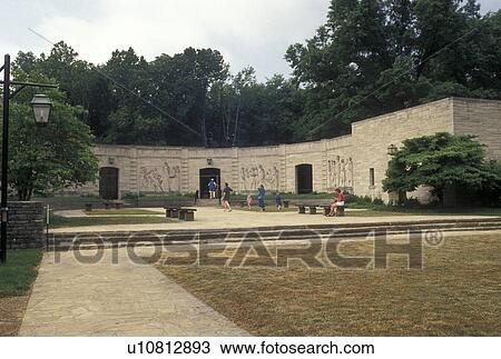 Stock Image -  Indiana, Abraham Lincoln, IN, Memorial Visitor Center at the Lincoln Boyhood National Memorial in Indiana.. Fotosearch