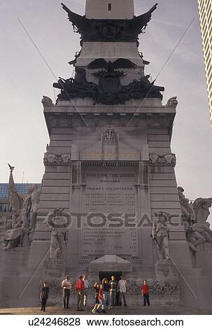Indianapolis, IN, Indiana, Soldiers' and Sailors' Monument in the center of Monument Circle in downtown Indianapolis. View Large Photo Image Stock Photo - Indianapolis, IN, Indiana, Soldiers' and Sailors' Monument in the center of Monument Circle in downtown Indianapolis.. Fotosearch