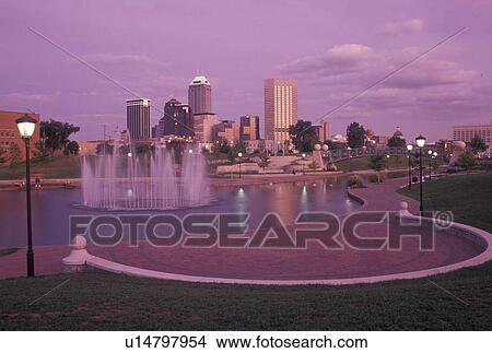 Indianapolis, IN, skyline, Indiana, Downtown skyline of Indianapolis from Canal Park in the evening. View Large Photo Image Picture -  Indianapolis, IN, skyline, Indiana, Downtown skyline of Indianapolis from Canal Park in the evening.. Fotosearch