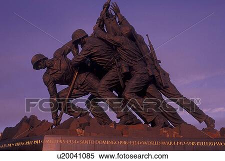 Iwo Jima, Marine Corps Memorial, Arlington, VA, Arlington National Cemetery, Virginia, The U. S. Marine Corps Memorial, Iwo Jima, at the Arlington Nat'l Cemetery at sunrise. View Large Photo Image Stock Photography - Iwo Jima, Marine Corps Memorial, Arlington, VA, Arlington National Cemetery, Virginia, The U. S. Marine Corps Memorial, Iwo Jima, at the Arlington Nat'l Cemetery at sunrise.. Fotosearch