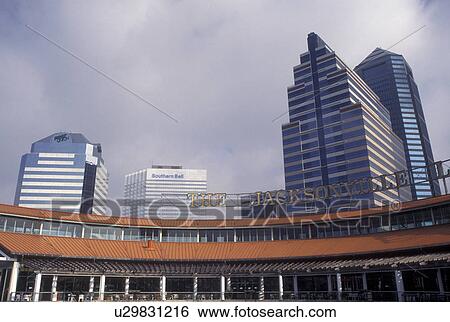 Jacksonville, FL, Florida, Jacksonville Landing along the St. Johns River. View Large Photo Image Stock Photograph - Jacksonville, FL, Florida, Jacksonville Landing along the St. Johns River.. Fotosearch
