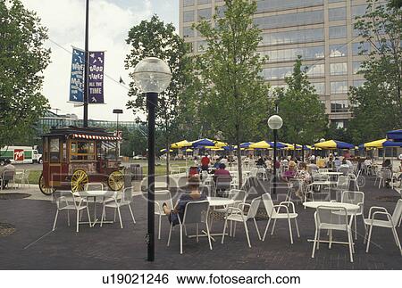 Kansas City, MO, Missouri, Outdoor cafT at Crown Center Complex in Kansas City. View Large Photo Image Stock Photograph - Kansas City, MO, Missouri, Outdoor cafT at Crown Center Complex in Kansas City.. Fotosearch