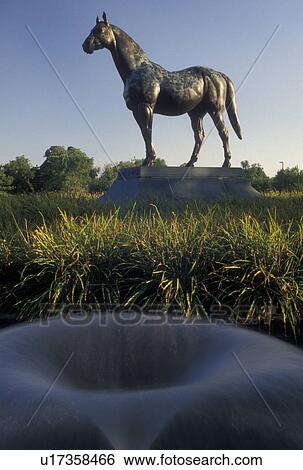 Kentucky, racehorse, Lexington, KY, thoroughbred, Man 'O War Memorial burial site at Kentucky Horse Park in Lexington. View Large Photo Image Stock Photograph - Kentucky, racehorse, Lexington, KY, thoroughbred, Man 'O War Memorial burial site at Kentucky Horse Park in Lexington.. Fotosearch