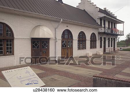Stock Image -  LA, Louisiana, Plaquemine, Plaquemine Lock State Historic Site. Fotosearch