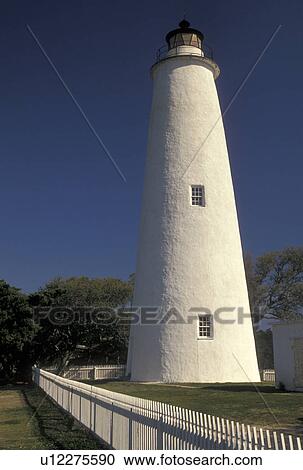lighthouse, Cape Hatteras National Seashore, Outer Banks, North Carolina, Ocracoke, NC, Ocracoke Island Lighthouse in Ocracoke on Cape Hatteras National Seashore on the Outer Banks. View Large Photo Image Stock Image - lighthouse, Cape Hatteras National Seashore, Outer Banks, North Carolina, Ocracoke, NC, Ocracoke Island Lighthouse in Ocracoke on Cape Hatteras National Seashore on the Outer Banks.. Fotosearch