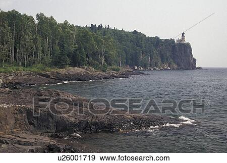 lighthouse, Lake Superior, North Shore Drive, Two Harbors, MN, Minnesota, Scenic view of Split Rock Lighthouse is situated on a high cliff on the north shore of Lake Superior at Split Rock Lighthouse State Park in Two Harbors. View Large Photo Image Stock Photo - lighthouse, Lake Superior, North Shore Drive, Two Harbors, MN, Minnesota, Scenic view of Split Rock Lighthouse is situated on a high cliff on the north shore of Lake Superior at Split Rock Lighthouse State Park in Two Harbors.. Fotosearch