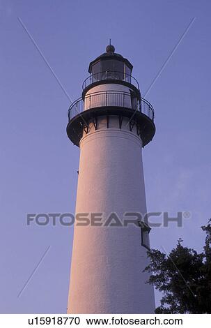 lighthouse, St. Simons Island, GA, Golden Isles, Georgia, St. Simons Island Lighthouse at sunset on Saint Simons Island in Georgia. View Large Photo Image Stock Image - lighthouse, St. Simons Island, GA, Golden Isles, Georgia, St. Simons Island Lighthouse at sunset on Saint Simons Island in Georgia.. Fotosearch