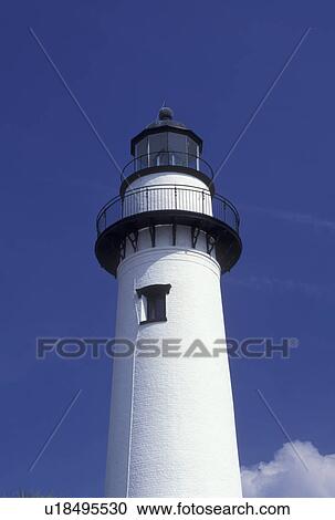 lighthouse, St. Simons Island, GA, Golden Isles, Georgia, St. Simons Island Lighthouse against a blue sky on Saint Simons Island in Georgia. View Large Photo Image Stock Image - lighthouse, St. Simons Island, GA, Golden Isles, Georgia, St. Simons Island Lighthouse against a blue sky on Saint Simons Island in Georgia.. Fotosearch