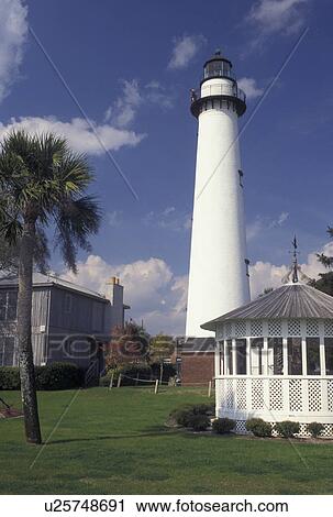 lighthouse, St. Simons Island, GA, Golden Isles, Georgia, St. Simons Island Lighthouse and Museum of Coastal History on Saint Simons Island in Georgia. View Large Photo Image Stock Image - lighthouse, St. Simons Island, GA, Golden Isles, Georgia, St. Simons Island Lighthouse and Museum of Coastal History on Saint Simons Island in Georgia.. Fotosearch