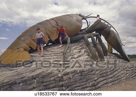 lobster, Shediac, New Brunswick, NB, Canada, World's largest lobster in the town of Shediac in New Brunswick. View Large Photo Image Stock Photo - lobster, Shediac, New Brunswick, NB, Canada, World's largest lobster in the town of Shediac in New Brunswick.. Fotosearch