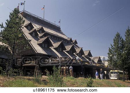lodge, Old Faithful Inn, Yellowstone National Park, WY, Wyoming, Old Faithful Lodge in Yellowstone Nat'l Park in Wyoming. View Large Photo Image Stock Photography - lodge, Old Faithful Inn, Yellowstone National Park, WY, Wyoming, Old Faithful Lodge in Yellowstone Nat'l Park in Wyoming.. Fotosearch