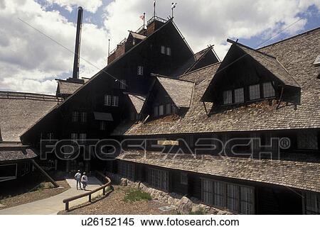 lodge, Yellowstone National Park, WY, Wyoming, Old Faithful Lodge in Yellowstone Nat'l Park in Wyoming. View Large Photo Image Stock Photography - lodge, Yellowstone National Park, WY, Wyoming, Old Faithful Lodge in Yellowstone Nat'l Park in Wyoming.. Fotosearch