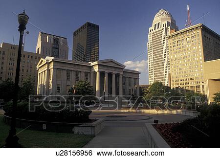 Louisville, KY, skyline, Kentucky, Jefferson Square in downtown Louisville. View Large Photo Image Stock Photograph - Louisville, KY, skyline, Kentucky, Jefferson Square in downtown Louisville. . Fotosearch