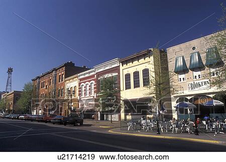 Macon, GA, Georgia, Outdoor cafT and stores along street in downtown Macon. View Large Photo Image Stock Photo - Macon, GA, Georgia, Outdoor cafT and stores along street in downtown Macon.. Fotosearch