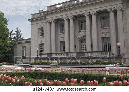 mansion, Frankfort, KY, Kentucky, Pink tulips decorate the grounds of the Governor's Mansion in Frankfort in the spring. View Large Photo Image Stock Photo - mansion, Frankfort, KY, Kentucky, Pink tulips decorate the grounds of the Governor's Mansion in Frankfort in the spring.. Fotosearch