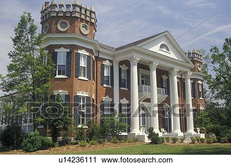 Stock Image -  mansion, Holly Springs, MS, Mississippi, Walter Place built in 1859 in Holly Springs. . Fotosearch