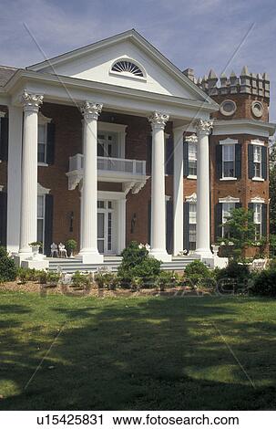 Stock Image -  mansion, Holly Springs, MS, Mississippi, Walter Place built in 1859 in Holly Springs. . Fotosearch