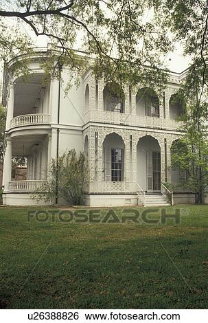 mansion, New Orleans, Louisiana, Garden District, LA, Ornate mansion in the Garden District in New Orleans.  View Large Photo Image Stock Photograph -  mansion, New Orleans, Louisiana, Garden District, LA, Ornate mansion in the Garden District in New Orleans. . Fotosearch