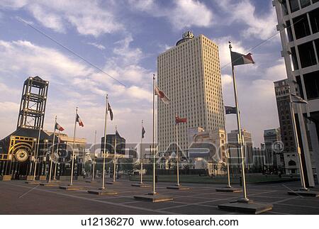 Stock Image -  Memphis, TN, Tennessee, Main Street in downtown Memphis.. Fotosearch