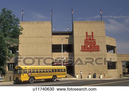 Stock Image -  Memphis, TN, Tennessee, Mud Island Monorail Terminal in Memphis.. Fotosearch