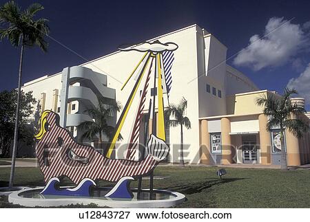 Stock Photo -  Miami Beach, FL, Florida, Miami, Atlantic Ocean, Jackie Gleason Theater of the Performing Arts in Miami Beach.. Fotosearch