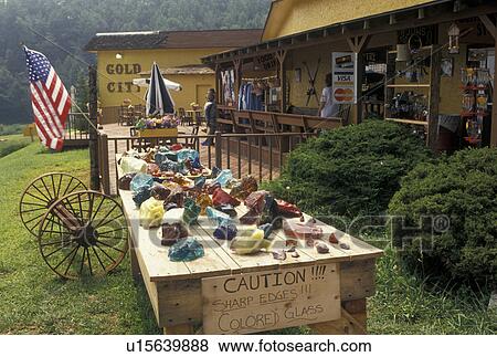 Stock Photo -  mine, NC, North Carolina, Gold City Gem Mine. Fotosearch