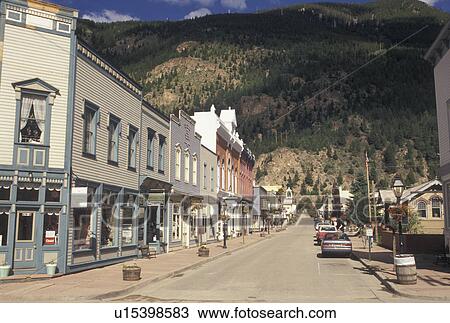 Stock Image -  mining town, Georgetown, CO, Colorado, Historic Silver Mining Town. Fotosearch
