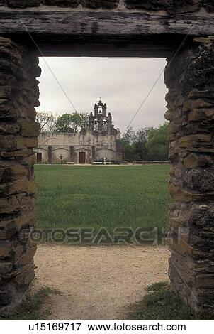 Stock Photo -  mission, San Antonia, TX, Texas, Mission San Juan Capistrano at San Antonio Missions National Historical Park.. Fotosearch