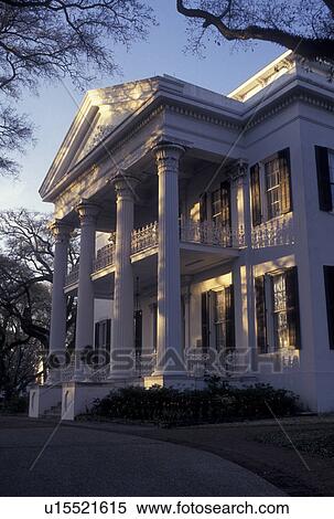 Stock Photography -  Mississippi, mansion, antebellum, Natchez, MS, Stanton Hall one of America's largest antebellum mansions in the town of Natchez. . Fotosearch