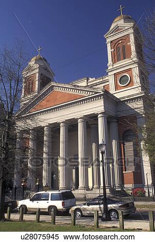 Stock Photography -  Mobile, AL, Alabama, Cathedral of the Immaculate Conception in downtown Mobile.. Fotosearch