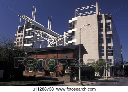 Stock Photo -  Mobile, AL, Alabama, Henry S. LeVert & the Federal Building in downtown Mobile.. Fotosearch