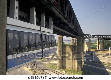 monorail, Memphis, TN, Tennessee, Mud Island Monorail crosses the Mississippi River in Memphis. View Large Photo Image Stock Photo - monorail, Memphis, TN, Tennessee, Mud Island Monorail crosses the Mississippi River in Memphis.. Fotosearch