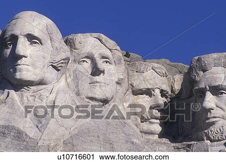 Stock Image -  Mount Rushmore National Memorial, SD, South Dakota, Mt. Rushmore, Black Hills, View of Mount Rushmore Nat'l Memorial.. Fotosearch