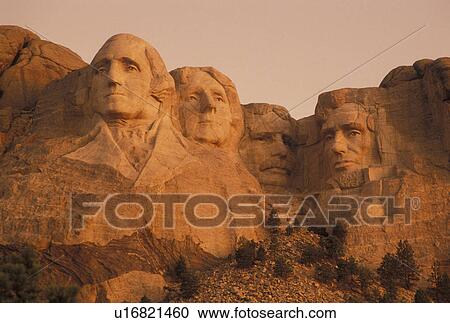 Mount Rushmore National Memorial, SD, South Dakota, Mt. Rushmore, Black Hills, Mount Rushmore Nat'l Memorial at sunrise. View Large Photo Image Stock Image - Mount Rushmore National Memorial, SD, South Dakota, Mt. Rushmore, Black Hills, Mount Rushmore Nat'l Memorial at sunrise.. Fotosearch
