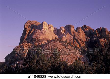 Mt. Rushmore, Mount Rushmore National Memorial, SD, South Dakota, Black Hills, View of Mount Rushmore Nat'l Memorial. View Large Photo Image Stock Photo - Mt. Rushmore, Mount Rushmore National Memorial, SD, South Dakota, Black Hills, View of Mount Rushmore Nat'l Memorial.. Fotosearch